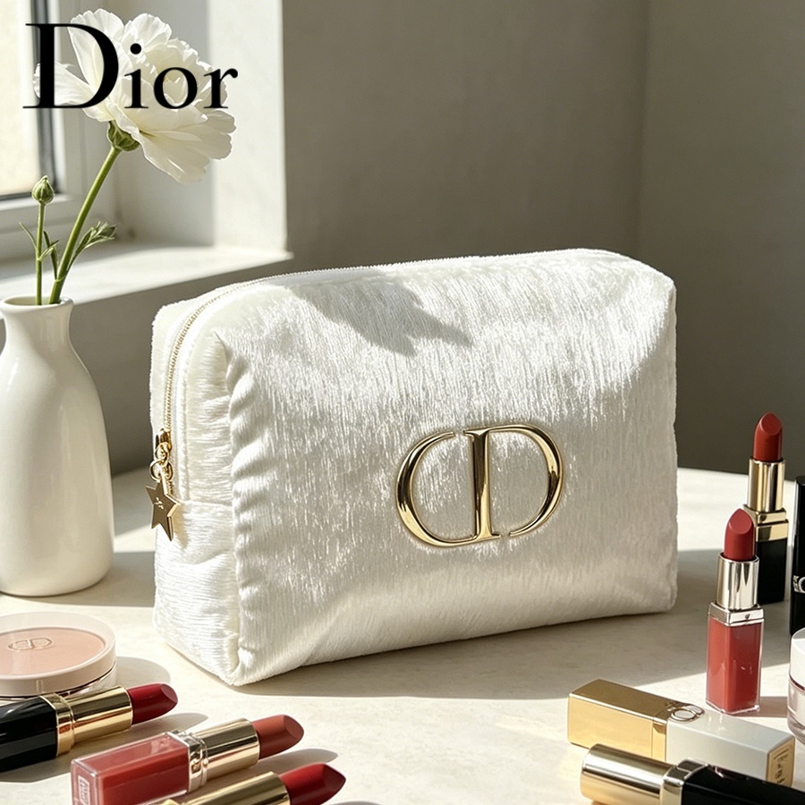 Women Fashion Logo Design - Tas Dior Tas Kosmetik Perjalanan Beludru