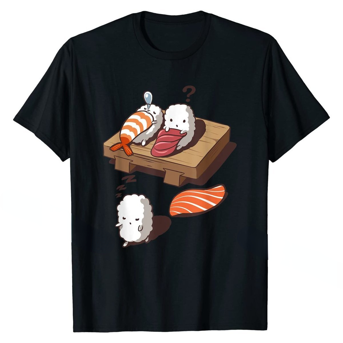 Women'S Fashion Graphic Tees - Kaus Sambil Berjalan Sushi Nigiri Jepang