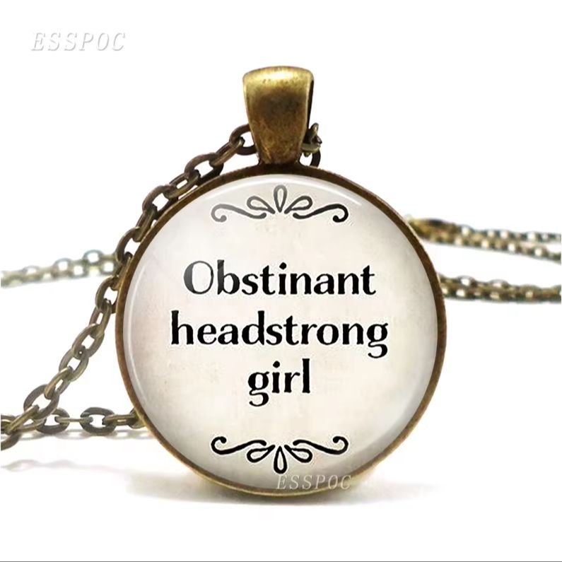 Women Fashion Quotes - Kalung Liontin Kutipan Jane Austen Gadis
