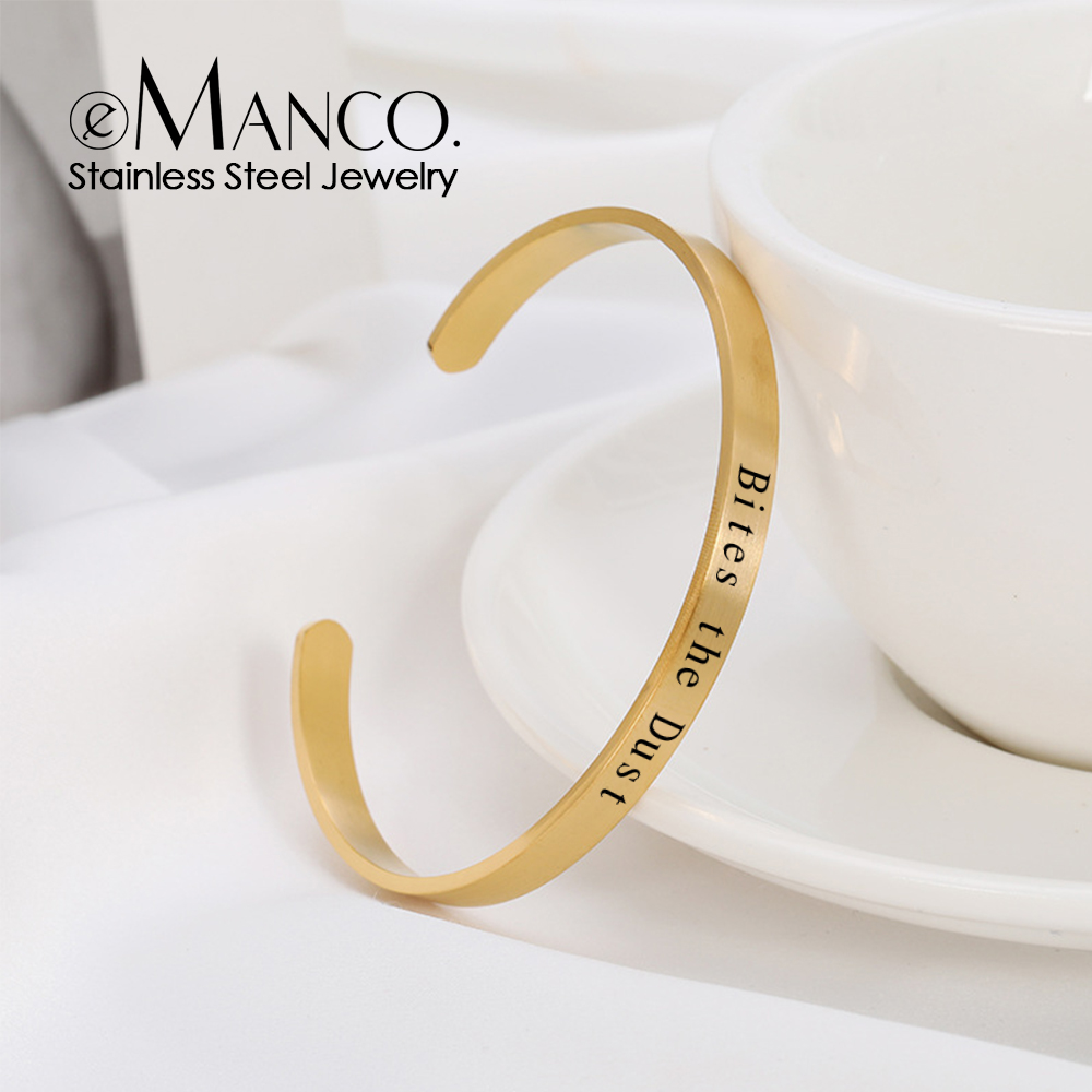 Women Fashion Quotes - Gelang Manset Baja Anti Karat Warna