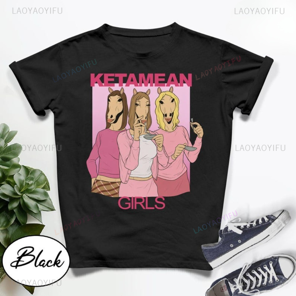 Women'S Fashion Graphic Tees - Ketamean Kaus Grafis Gadis Kuda Lucu