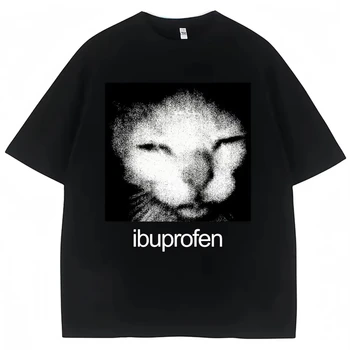 Women'S Fashion Graphic Tees - Kaos Grafis Meme Kucing Ibuprofen Lucu