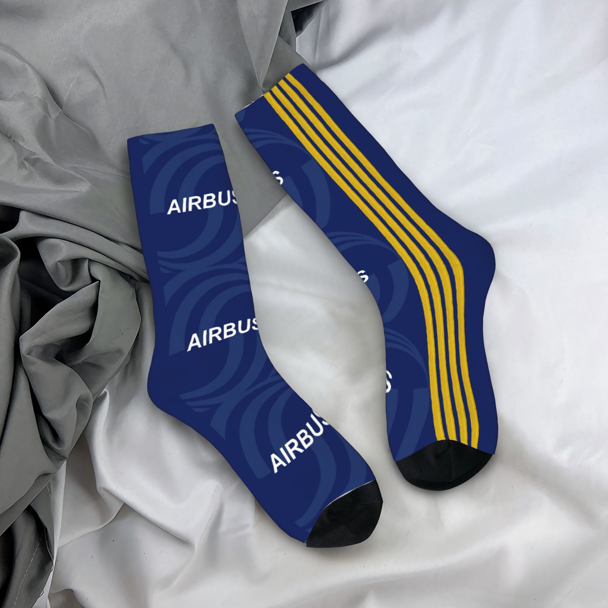 Women Fashion Youtube - Kaus Kaki Pilot Pesawat Airbus Cetak