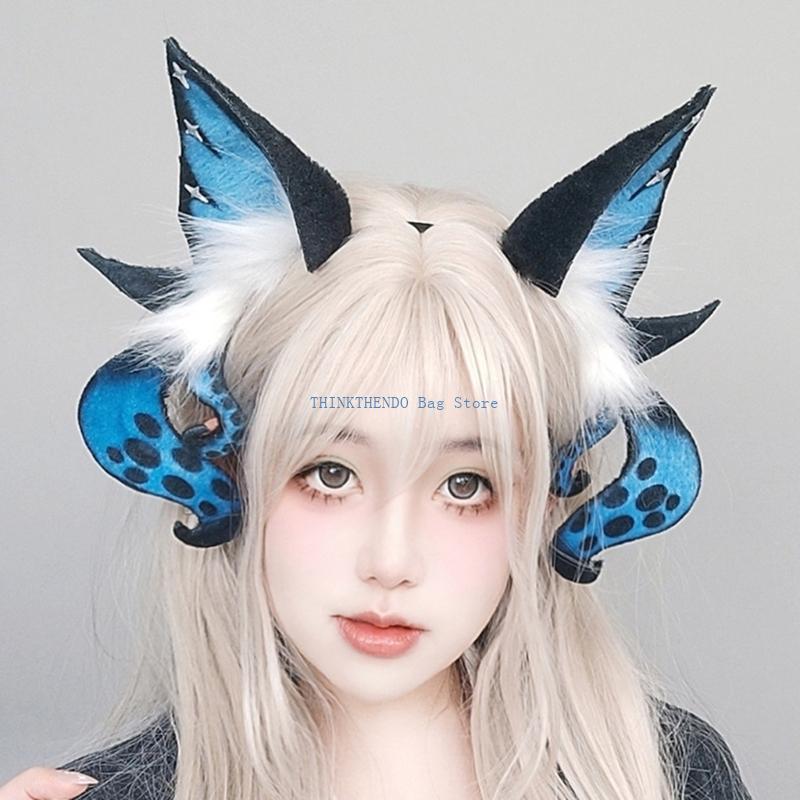 Women Fashion Fun - Hiasan kepala telinga Cosplay setan Cthulhu