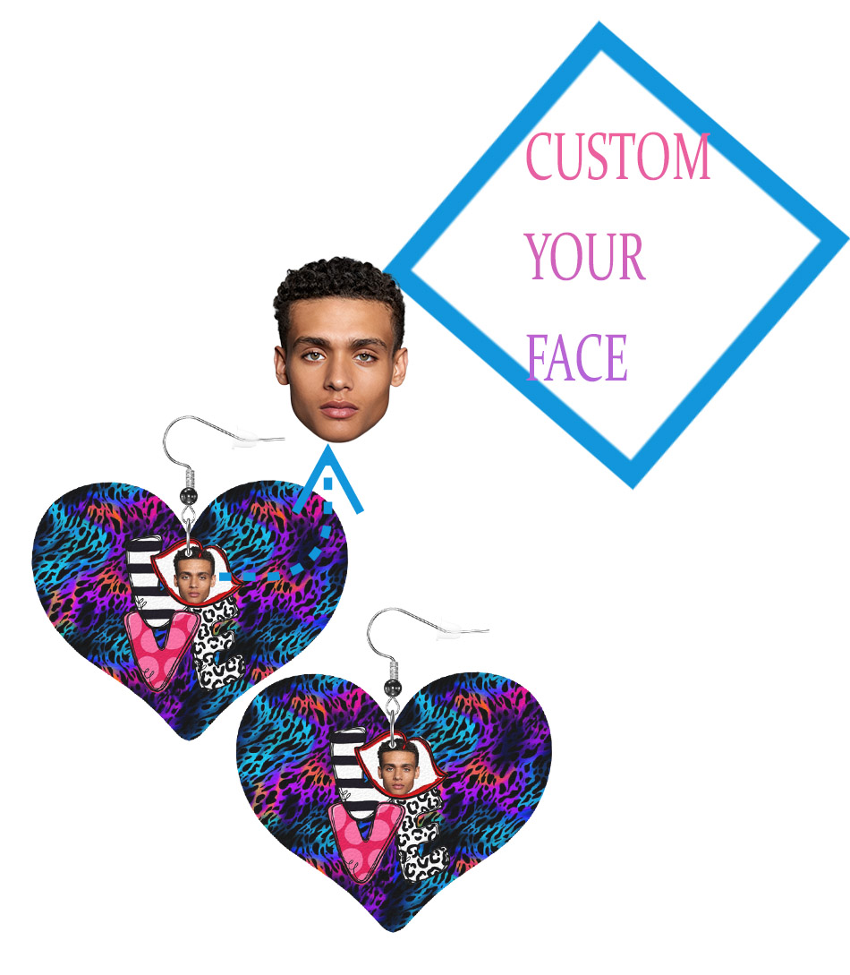Women Fashion Logo Design - Anting Gantung Kulit Custom Foto Logo