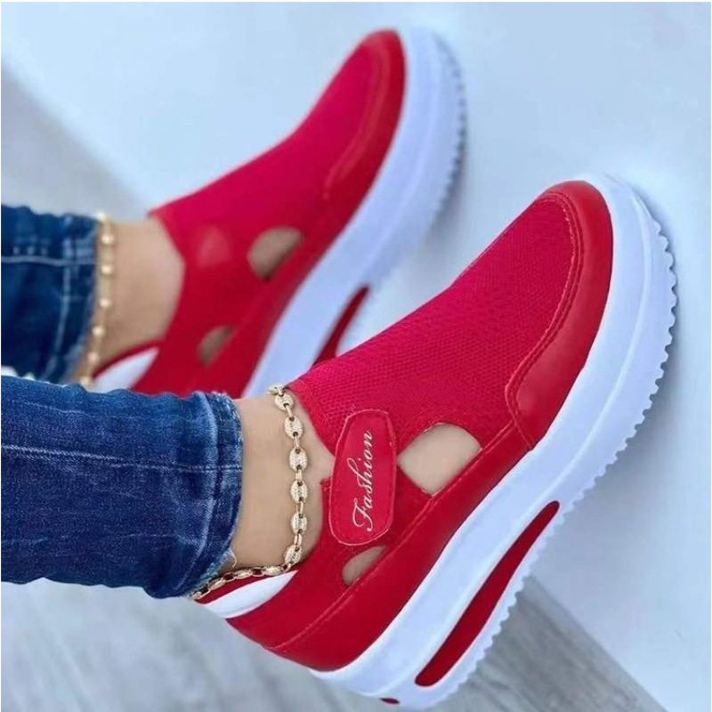 Women'S Fashion Tennis Shoes - Sepatu Wanita Merah Baru 2026 Sepatu