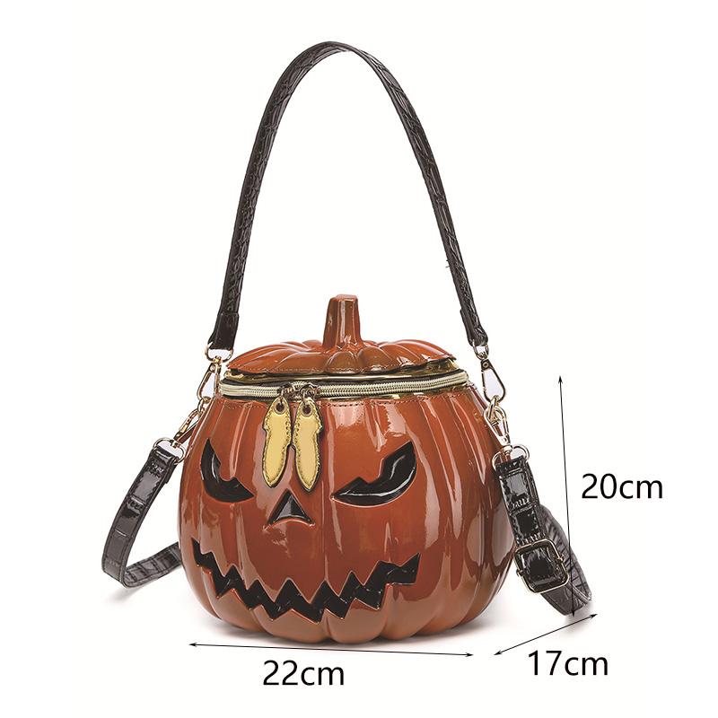 Women Fashion Fun - Tas bahu wanita berbentuk labu Halloween