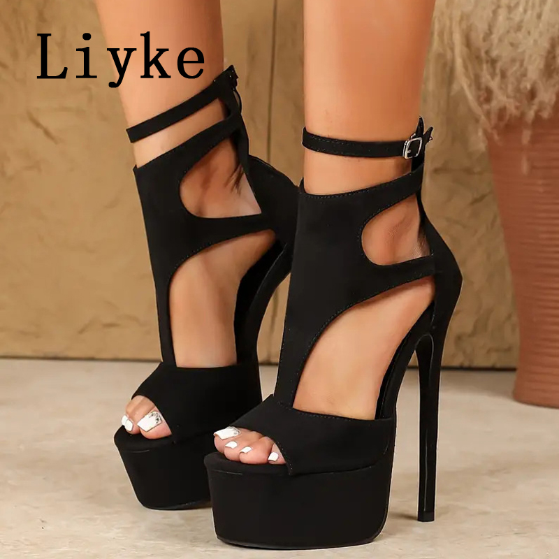 Women Fashion Model - Sepatu Sandal Platform Hak Tinggi Ekstrim