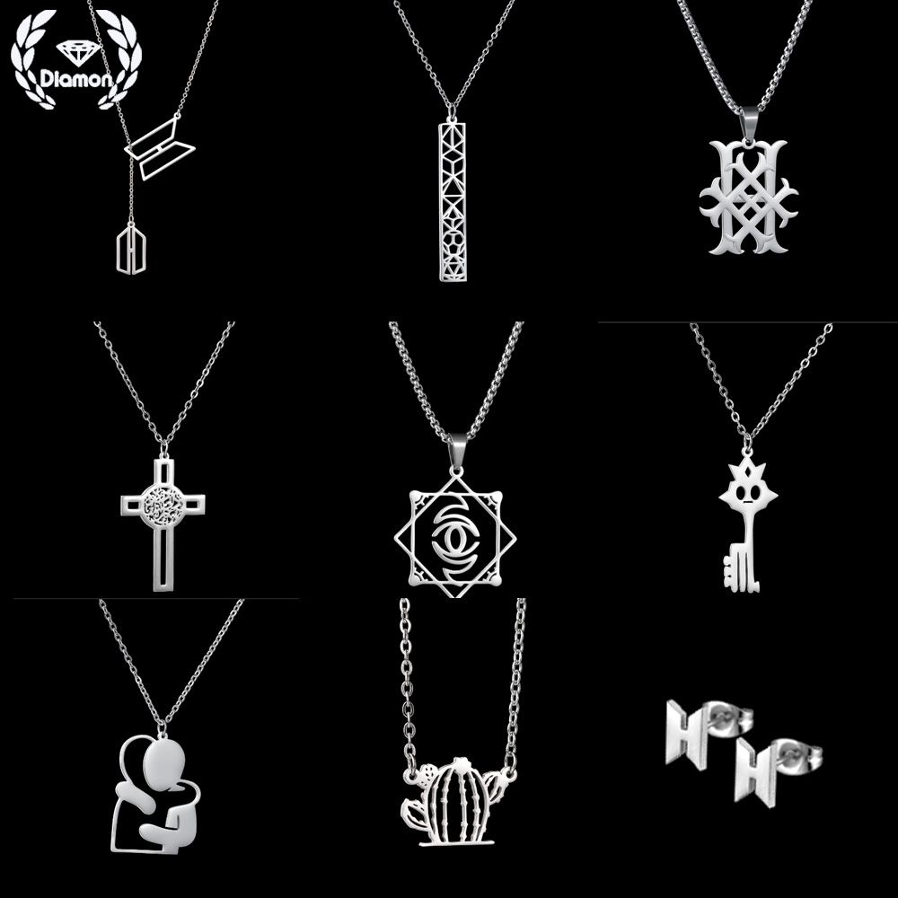 Women Fashion Logo Design - Kalung Liontin Nama Gambar LOGO Geometri