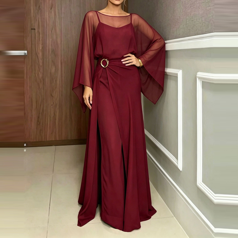 Jumpsuit Panjang Elegan Sederh - Women'S Fashion Vintage Off Shoulder Long Sleeve Jumpsuit ulasan dan harga
