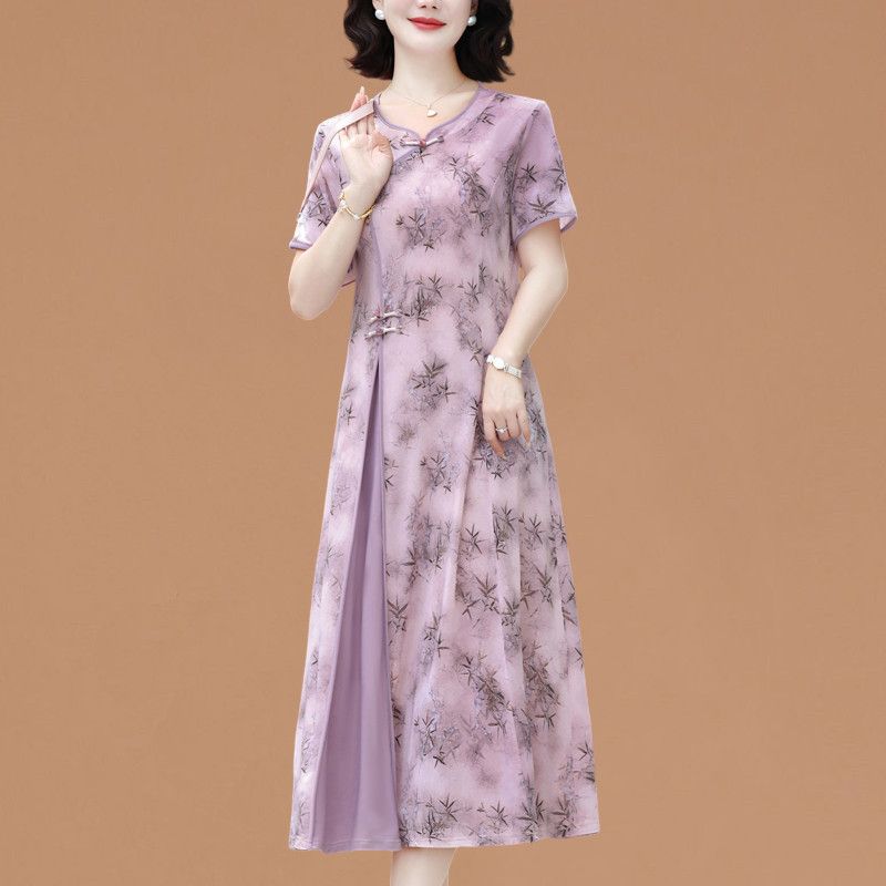 Gaun Elegan Berlengan Pendek u - Women Fashion Over 60 ulasan dan harga