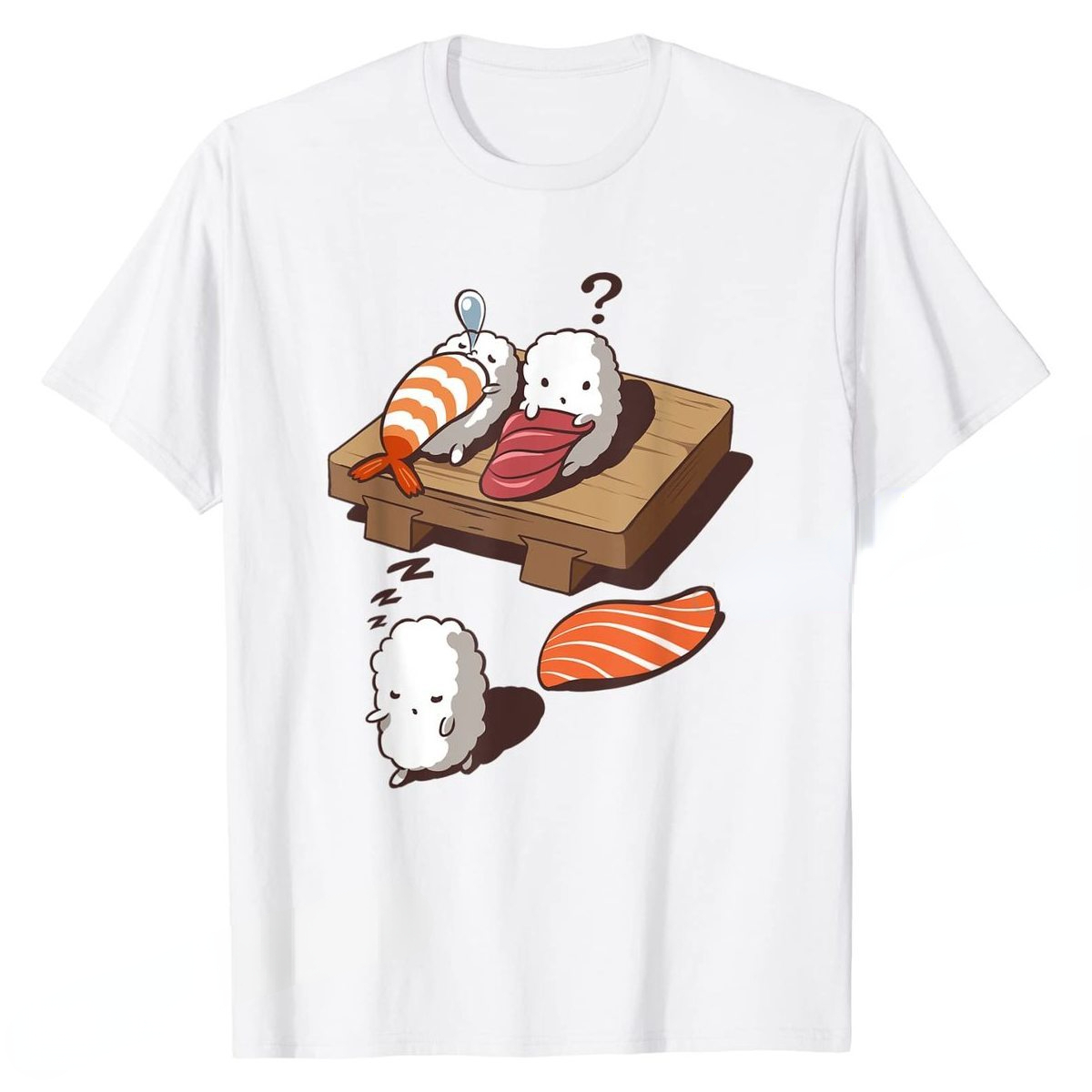 Kaus Sambil Berjalan Sushi Nig - Women'S Fashion Graphic Tees ulasan dan harga