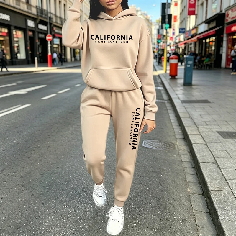 Setelan Hoodie Jogger Kasual U - Women'S Fashion Hoodies ulasan dan harga