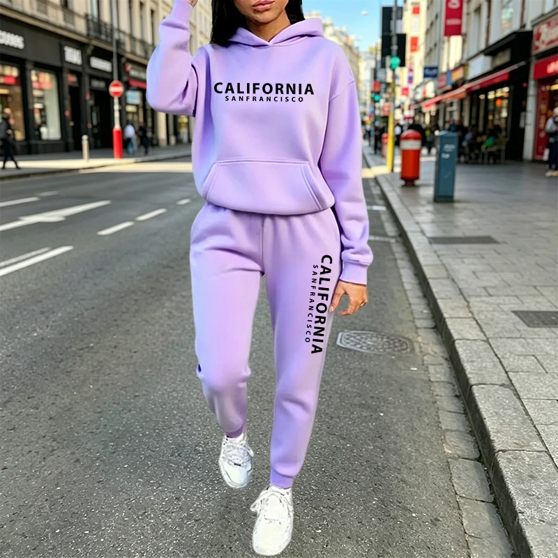 Setelan Hoodie Jogger Kasual U - Women'S Fashion Hoodies ulasan dan harga