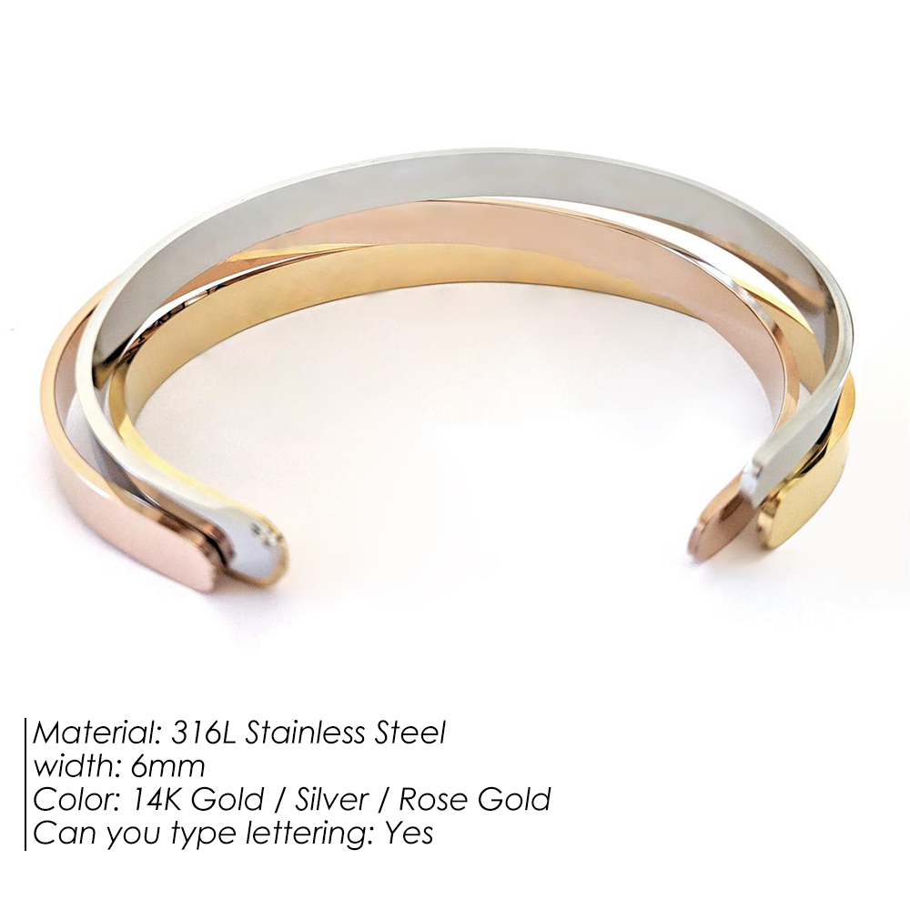 Gelang Manset Baja Anti Karat  - Women Fashion Quotes ulasan dan harga