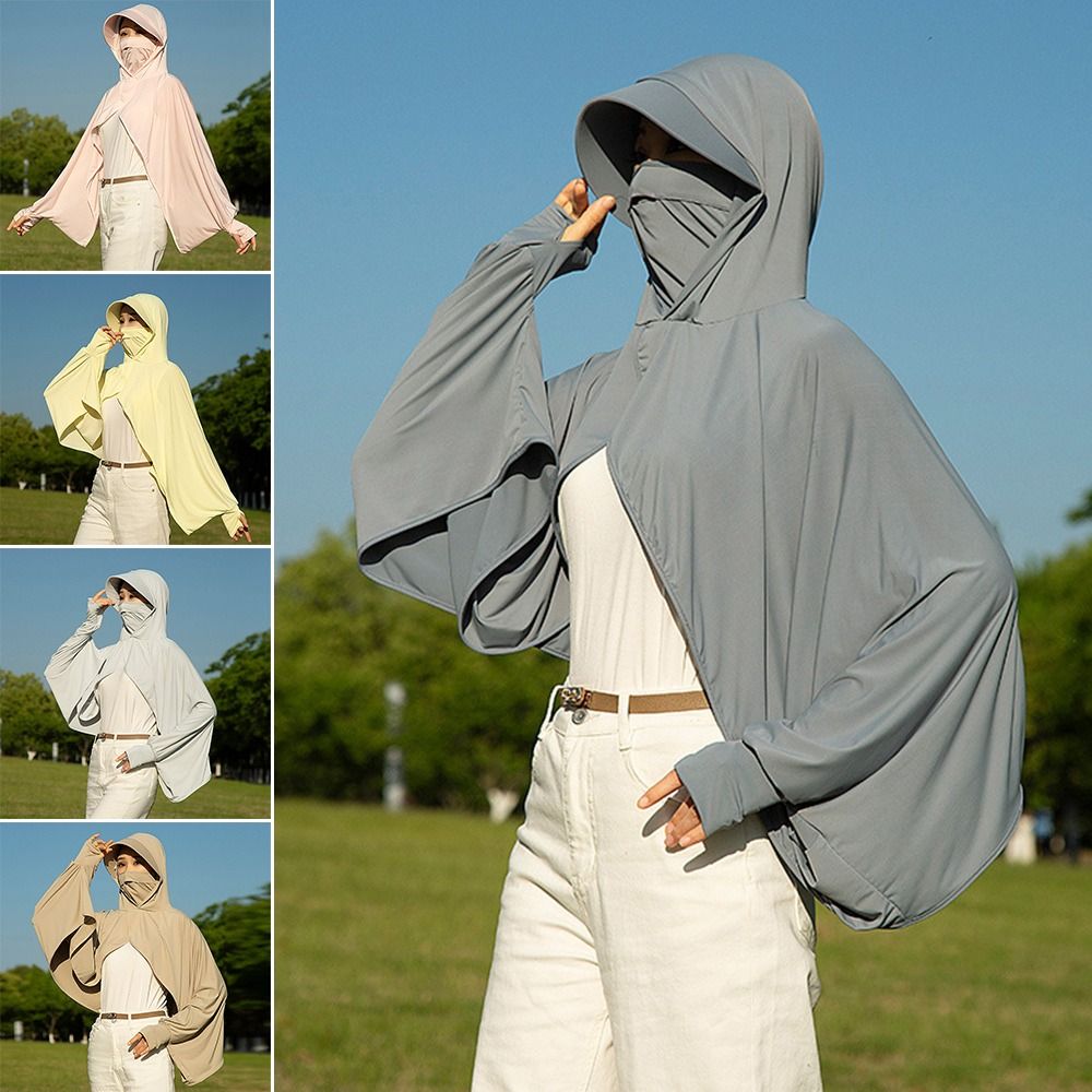 Jubah Pendek Anti-UV Bahan Sut - Women'S Fashion Hoodies ulasan dan harga