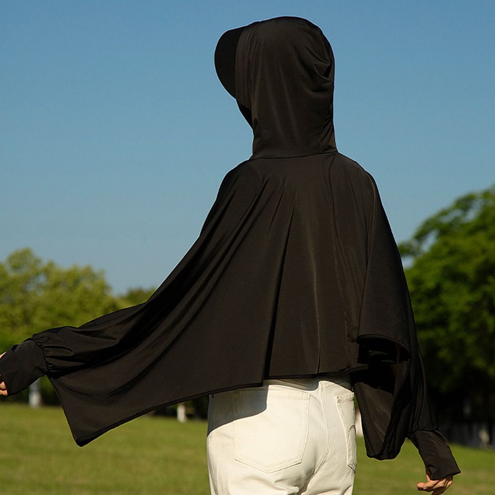 Jubah Pendek Anti-UV Bahan Sut - Women'S Fashion Hoodies ulasan dan harga