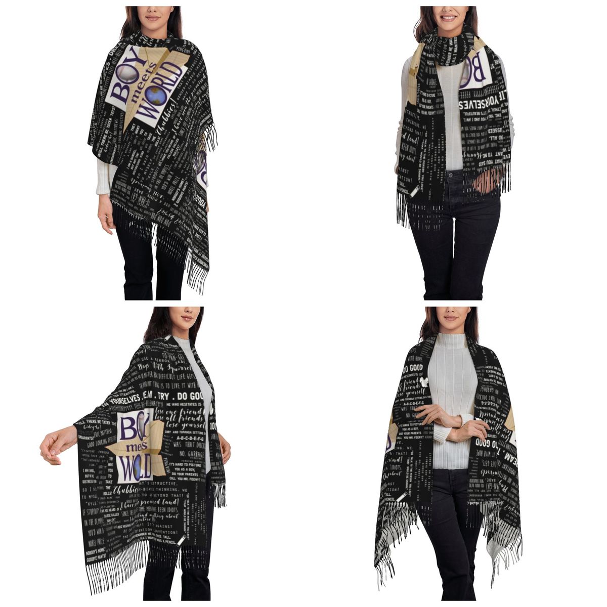 Syal Boy Meets World dengan Ku - Women Fashion Quotes ulasan dan harga