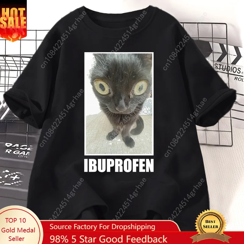 Kaus Grafis Ibuprofen Kucing L - Women'S Fashion Graphic Tees ulasan dan harga
