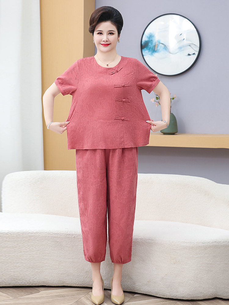 Setelan Dua Potong Lengan Pend - Women Fashion Over 60 ulasan dan harga