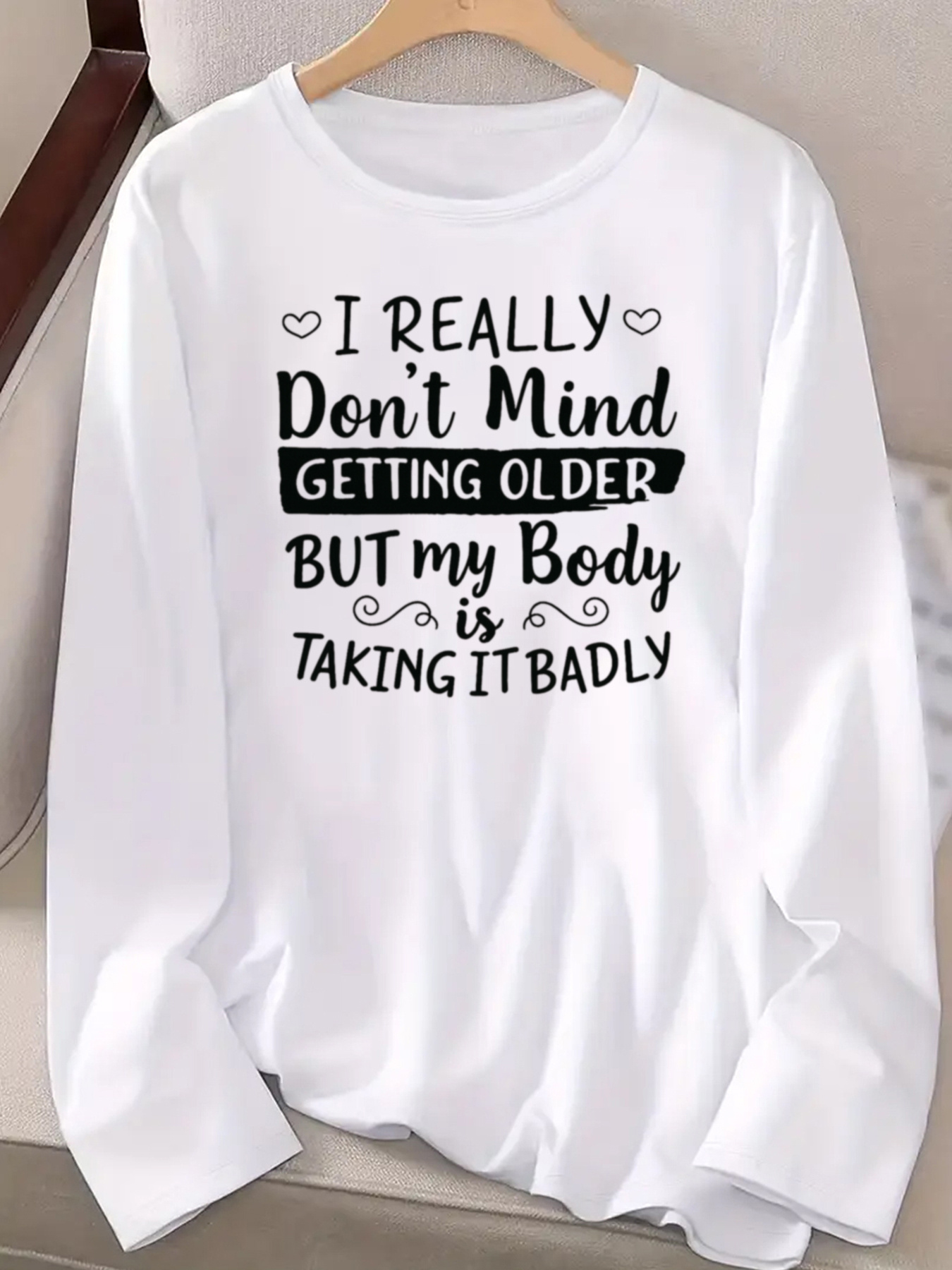 Kaus Lengan Panjang Kutipan Mo - Women Fashion Quotes ulasan dan harga