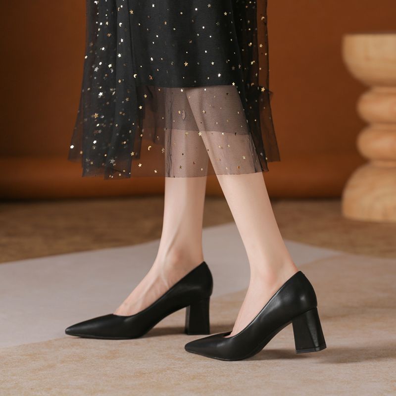 Sepatu kerja hak tebal mengkil - Women Fashion Model ulasan dan harga