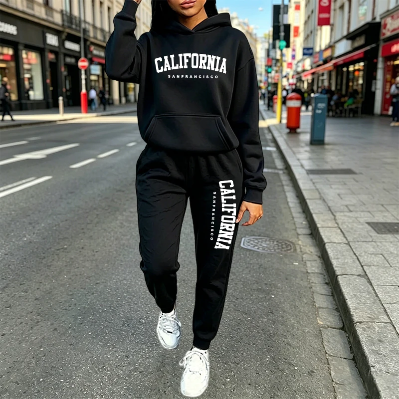 Setelan Hoodie Jogger Kasual U - Women'S Fashion Hoodies ulasan dan harga