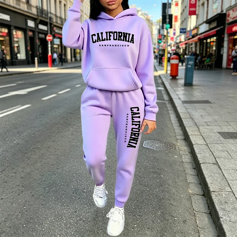 Setelan Hoodie Jogger Kasual U - Women'S Fashion Hoodies ulasan dan harga