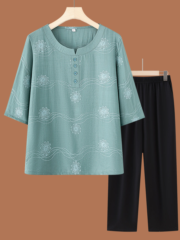 Setelan Atasan dan Celana Leng - Women Fashion Over 60 ulasan dan harga