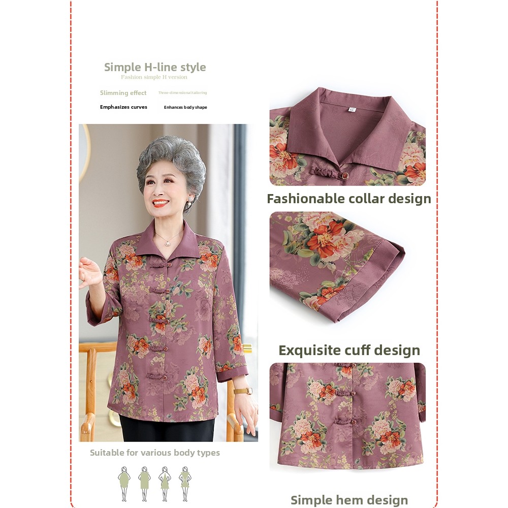 Kemeja Lengan Tujuh Perempat E - Women Fashion Over 60 ulasan dan harga
