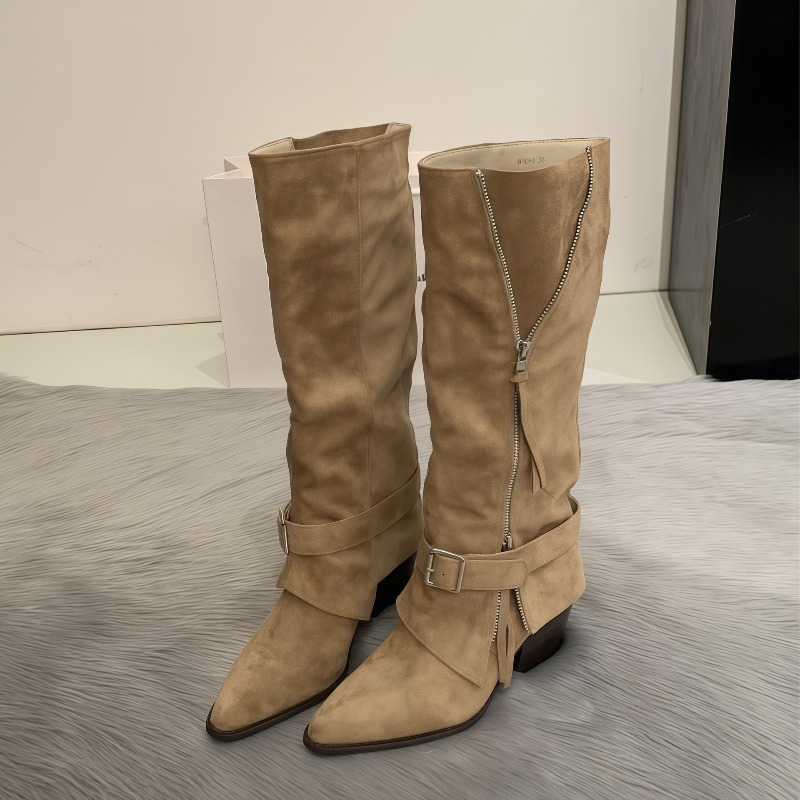 Sepatu Bot Wanita Kulit Suede  - Women Fashion Youtube ulasan dan harga