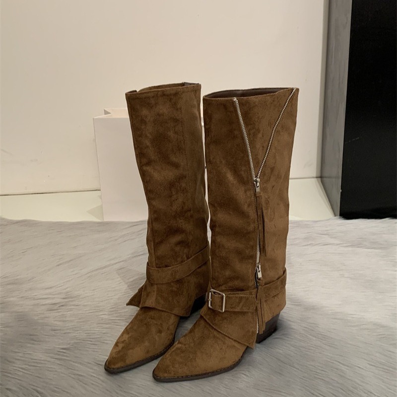 Sepatu Bot Wanita Kulit Suede  - Women Fashion Youtube ulasan dan harga