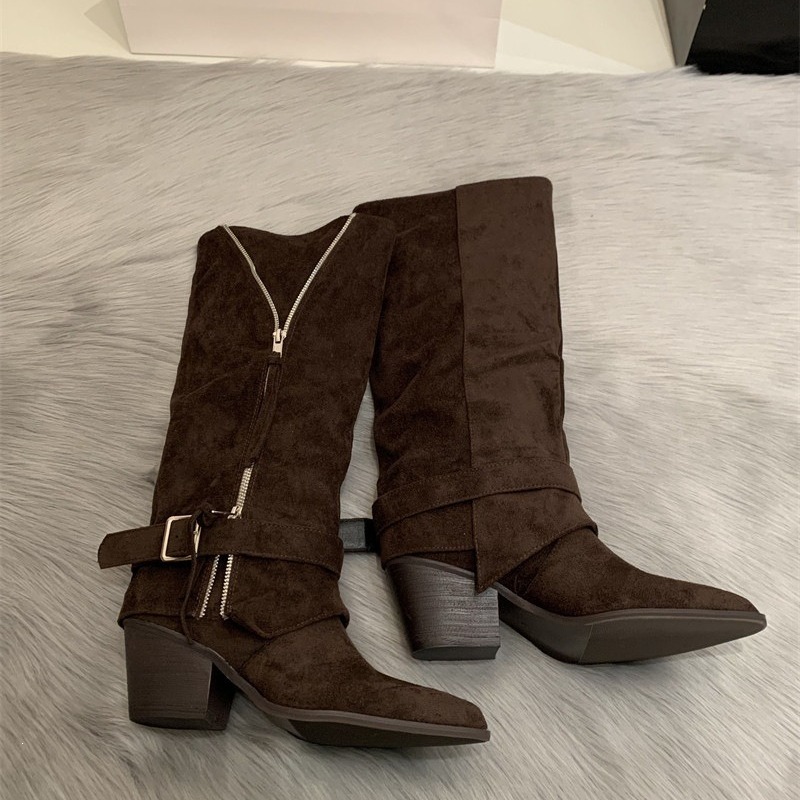 Sepatu Bot Wanita Kulit Suede  - Women Fashion Youtube ulasan dan harga