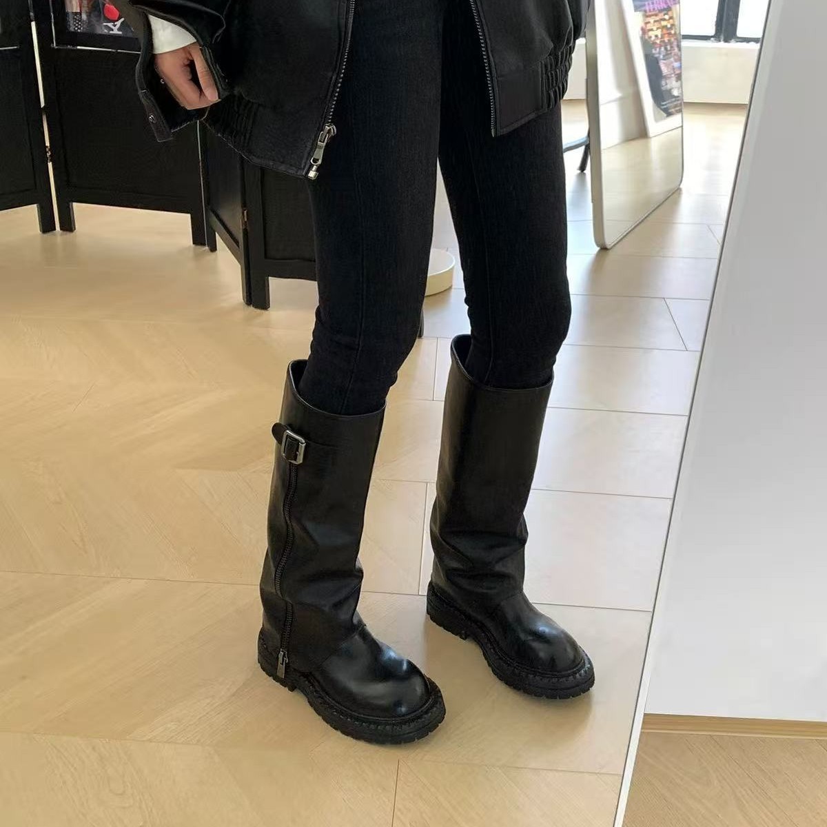 Sepatu Boots Wanita Sol Tebal  - Women Fashion Youtube ulasan dan harga