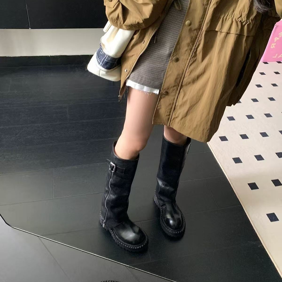 Sepatu Boots Wanita Sol Tebal  - Women Fashion Youtube ulasan dan harga