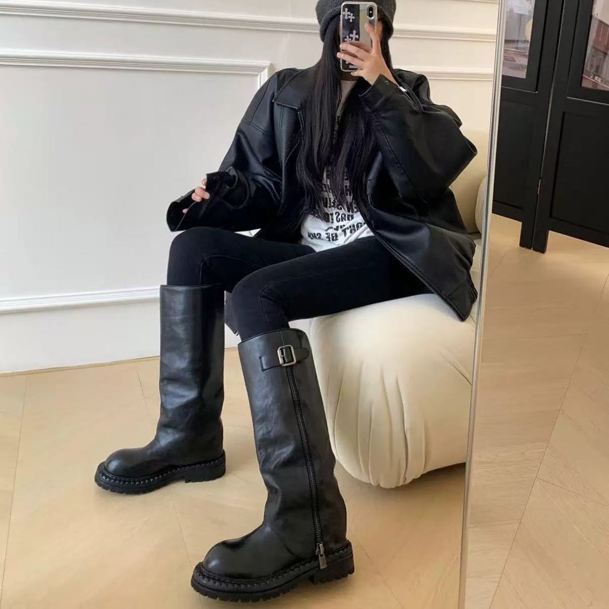 Sepatu Boots Wanita Sol Tebal  - Women Fashion Youtube ulasan dan harga