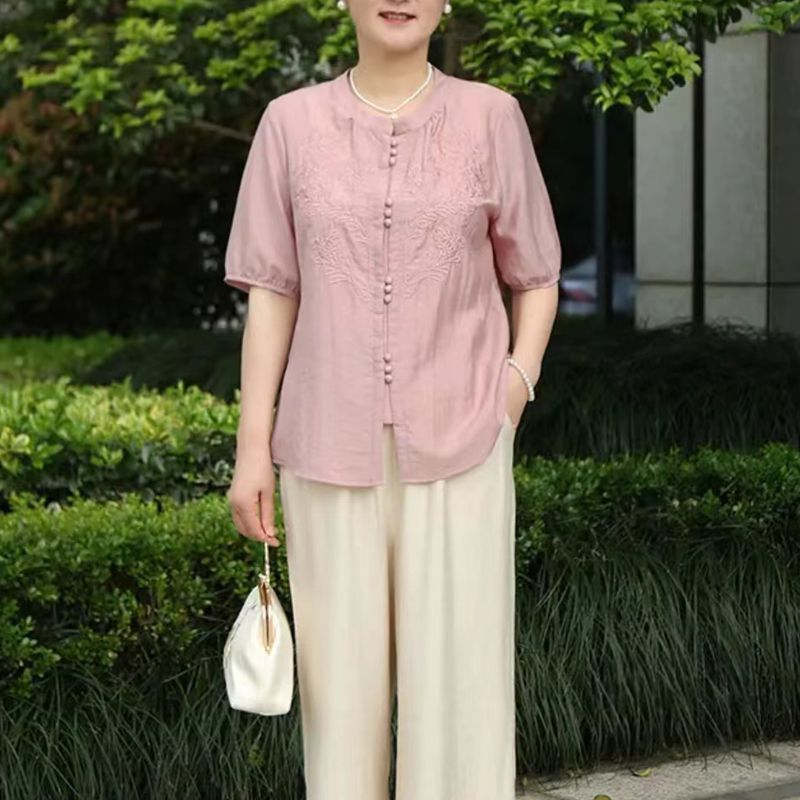 Setelan Ibu Bordir Gaya Cina T - Women Fashion Over 60 ulasan dan harga