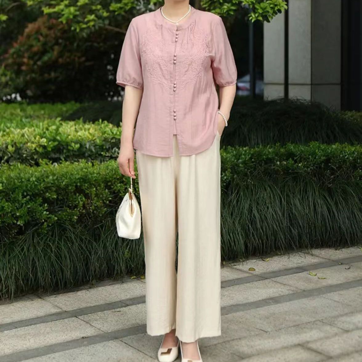 Setelan Ibu Bordir Gaya Cina T - Women Fashion Over 60 ulasan dan harga